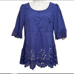 ROSEGAL blue top. Women’s plus size 1X. Size 16. New with tags.